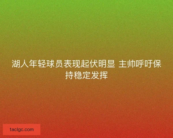湖人年轻球员表现起伏明显 主帅呼吁保持稳定发挥